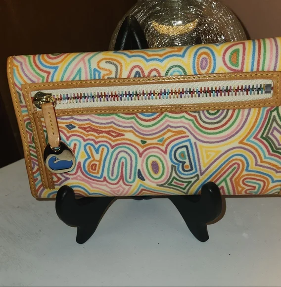 Dooney & Bourke Multicolor Doodle Print Wallet - Picture 2 of 5